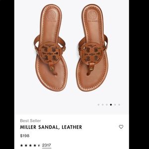 Tory Burch Leather Miller Sandals
